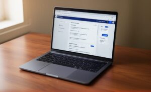 using laptop to make a research